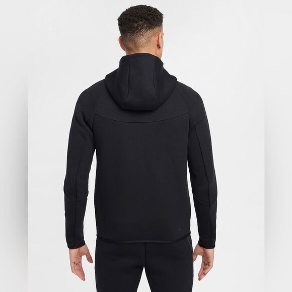 Nike Tech Fleece Windrunner Hoodie Full Zip Sportswear Triple Black Men's XL New - Picture 4 of 16
